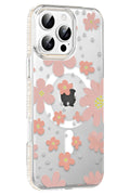 Mey İthalat® iPhone 16 Pro Floral Magsafe Kapak - Pembe