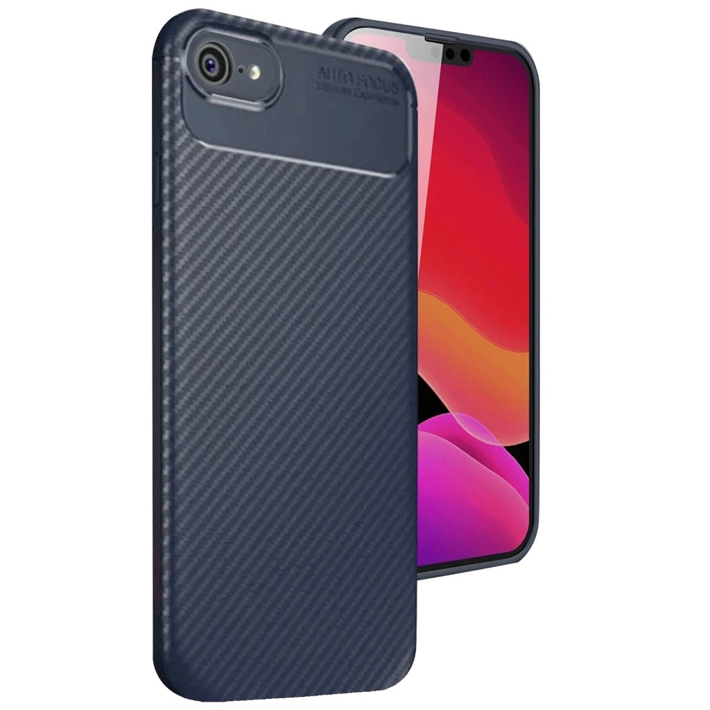 Mey İthalat® iPhone 16E Kılıf Auto Focus Karbon Kapak - Lacivert