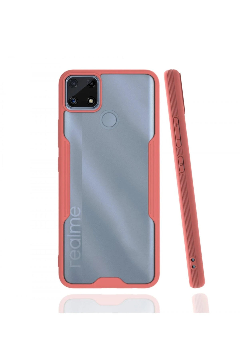 Mey İthalat® Realme C25 Kılıf Platin Silikon - Pembe