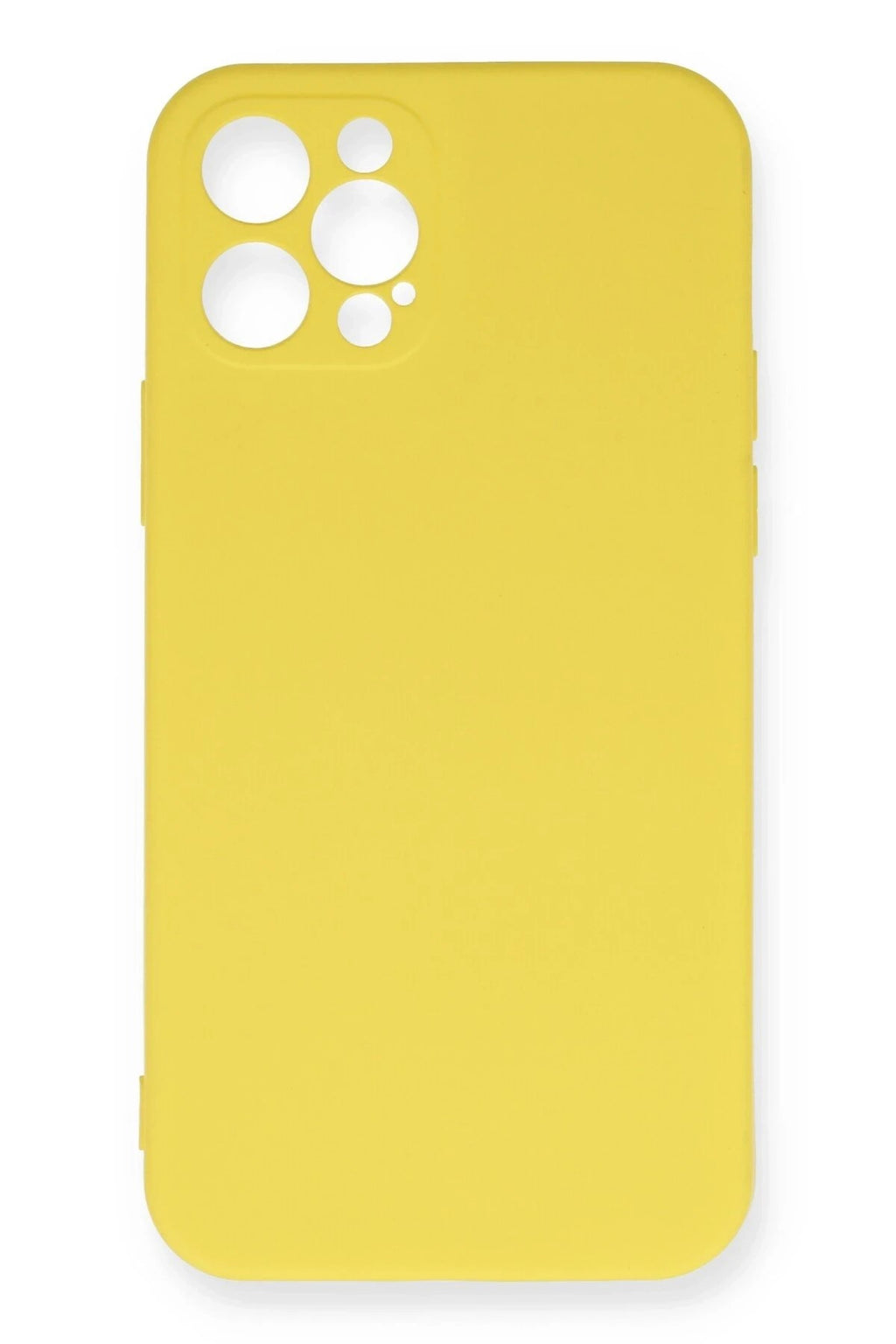Mey İthalat® iPhone 12 Pro Max Kılıf Nano içi Kadife Silikon - Sarı