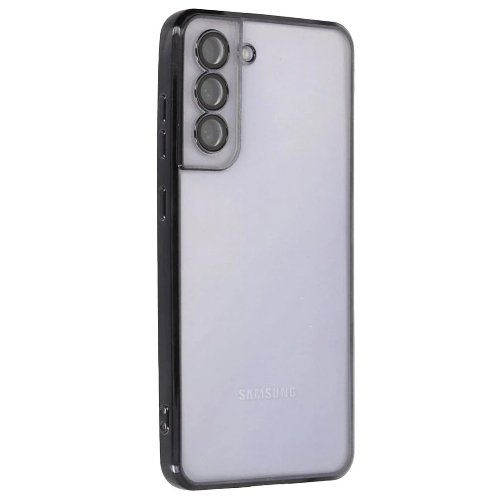 Mey İthalat® Samsung Galaxy S21 FE Kılıf Lensli Silikon - Siyah