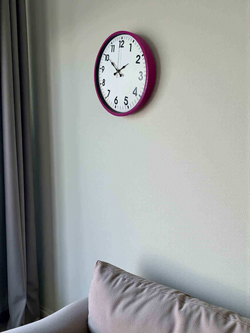 36 Cm Pembe Dekoratif Duvar Saati