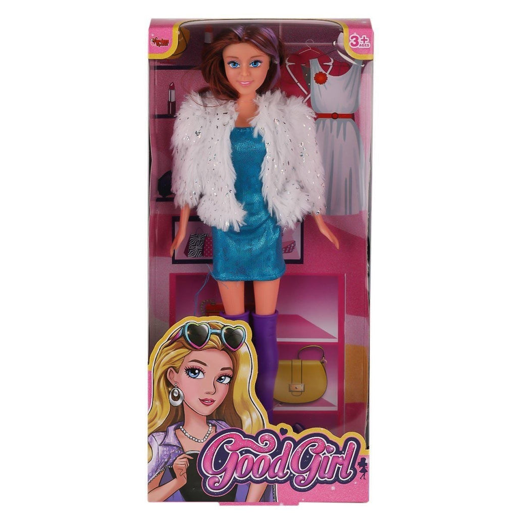 WG-66770 Parlak Elbiseli Ceketli Bebek 29 cm -Vardem