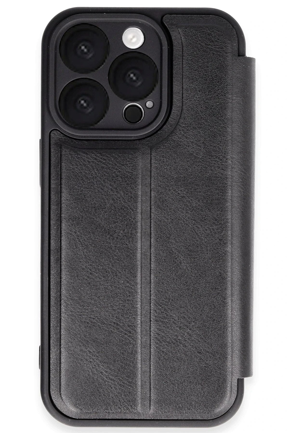 Mey İthalat® iPhone 16 Pro Kılıf Flip Cover - Siyah