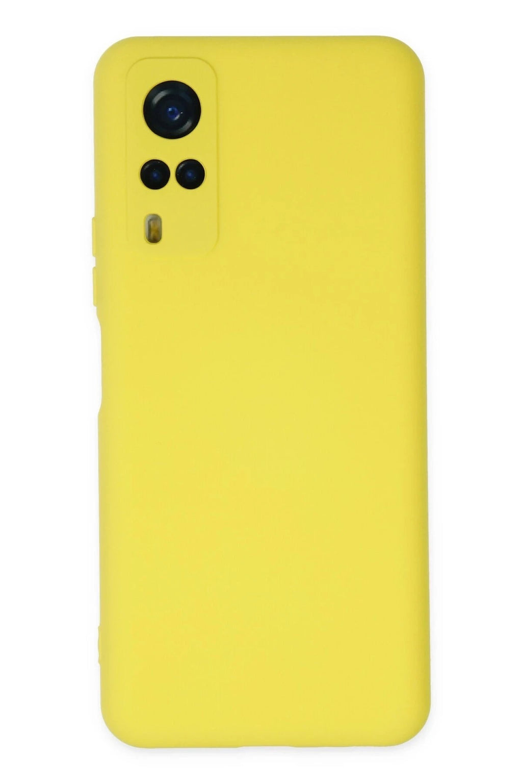 Mey İthalat® Vivo Y53S Kılıf Nano içi Kadife Silikon - Sarı