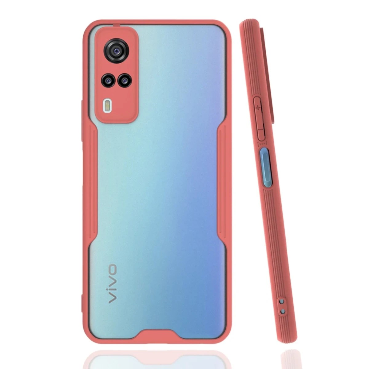 Mey İthalat® Vivo Y53S Kılıf Platin Silikon - Pembe