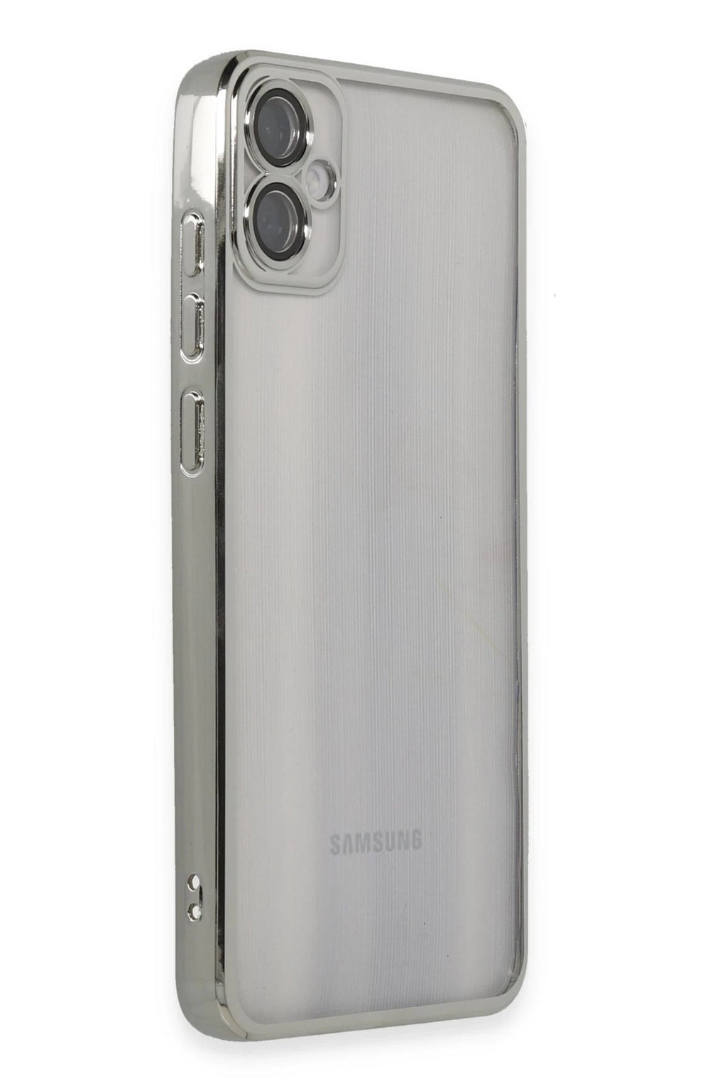 Mey İthalat® Samsung Galaxy A05 Kılıf Lensli Silikon - Gümüş