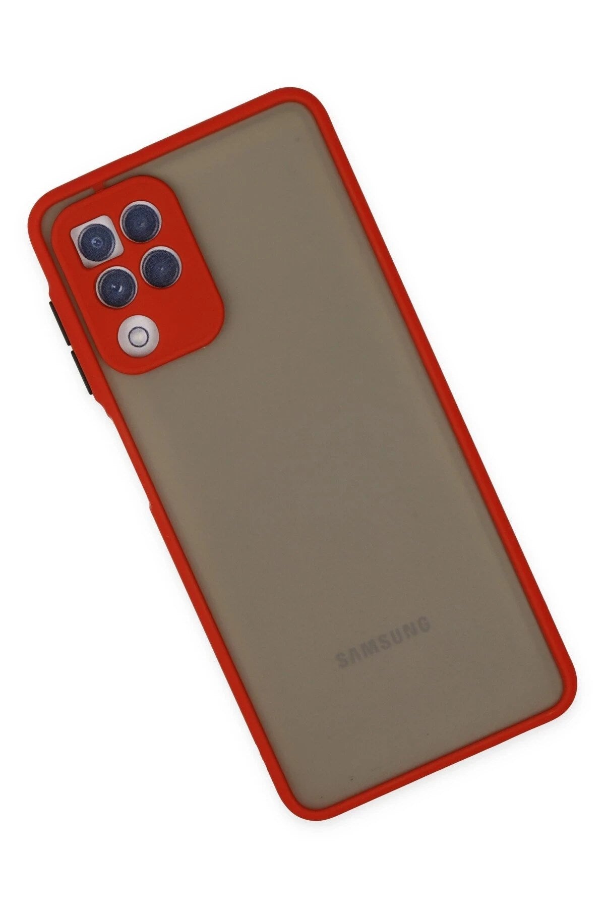 Mey İthalat® Samsung Galaxy A22 Kılıf Montreal Silikon Kapak - Kırmızı