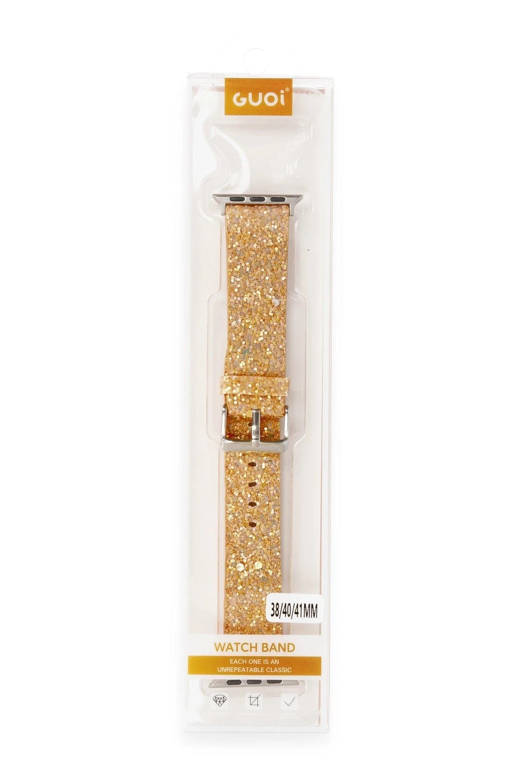 Mey İthalat® Watch 42mm Starry Taşlı Kordon - Pudra