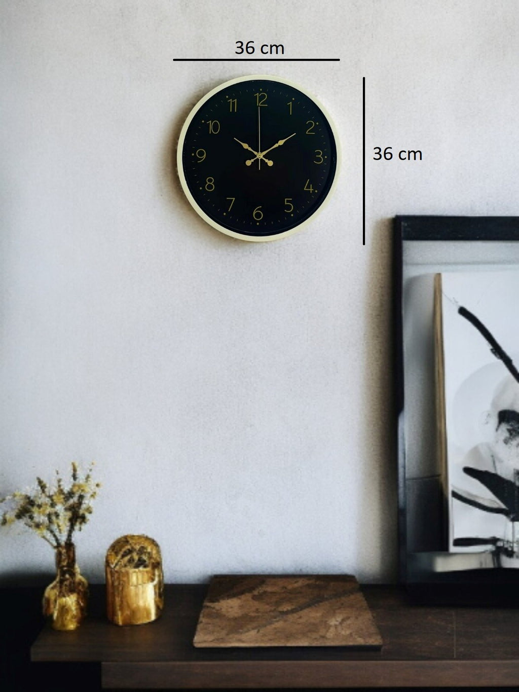 36 Cm Standart Krem Duvar Saati