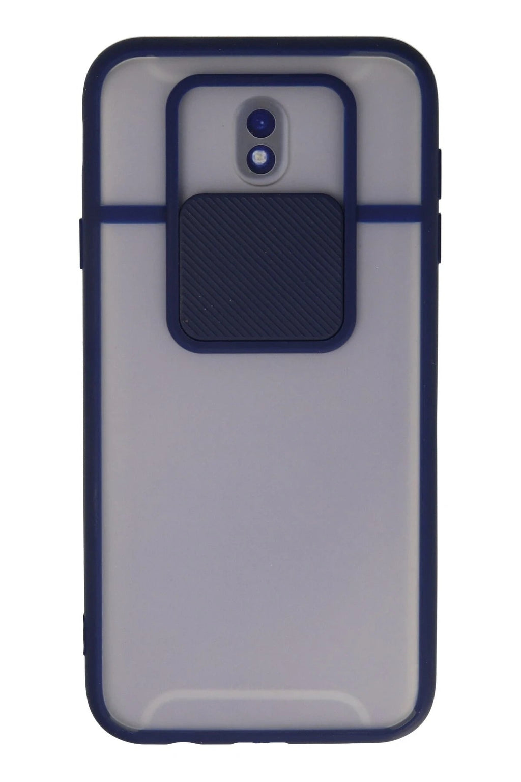 Mey İthalat® Samsung Galaxy J7 Pro / J730 Kılıf Palm Buzlu Kamera Sürgülü Silikon - Lacivert