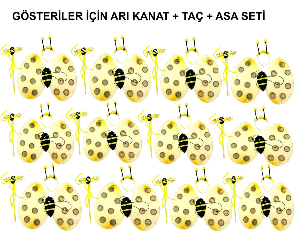 Mey İthalat® Okul Gösterileri için 12&amp;#39;li Arı Kanadı Seti - Etkinlik Kanatları