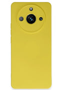 Mey İthalat® Realme 11 Pro Kılıf Nano içi Kadife Silikon - Sarı