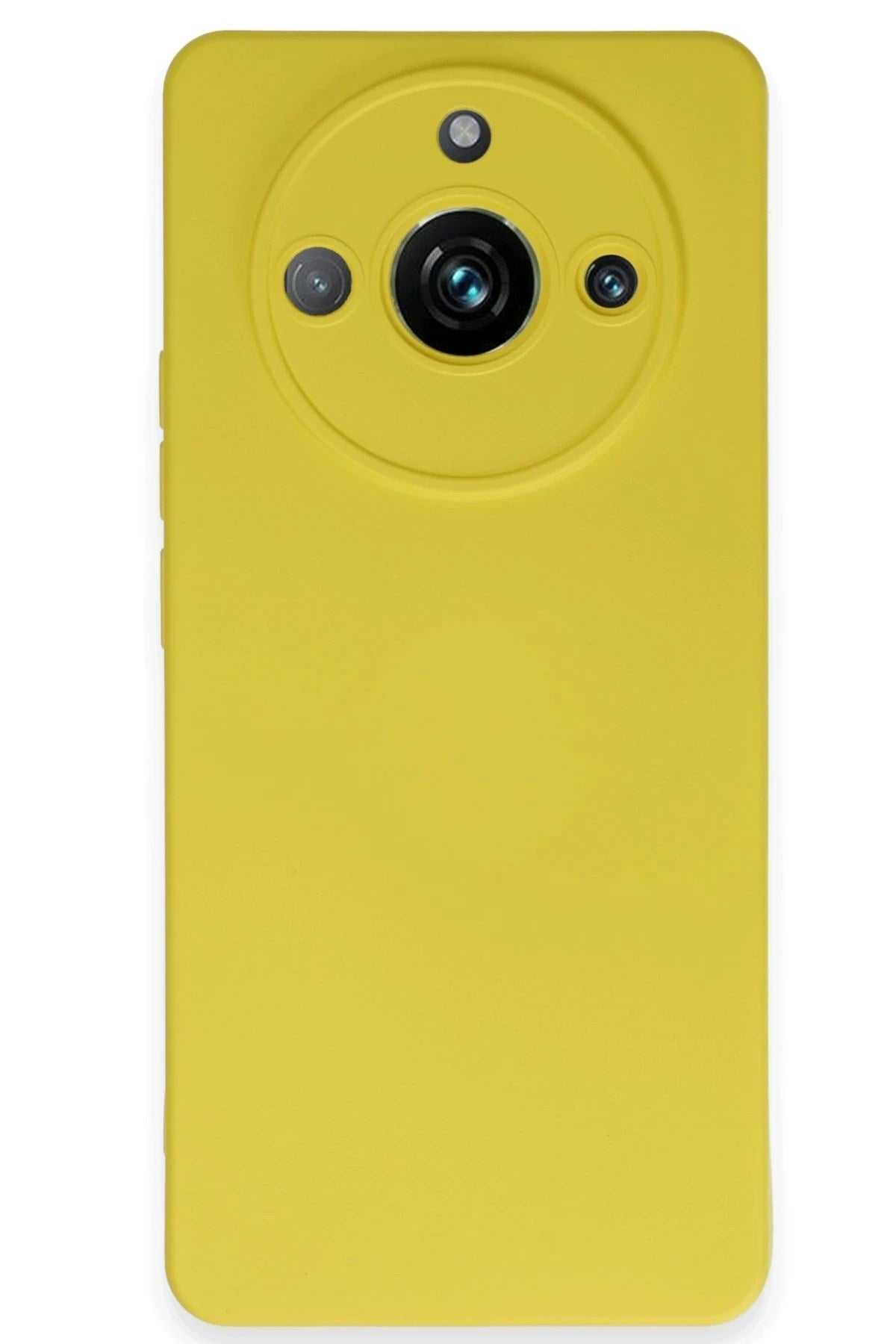 Mey İthalat® Realme 11 Pro Kılıf Nano içi Kadife Silikon - Sarı