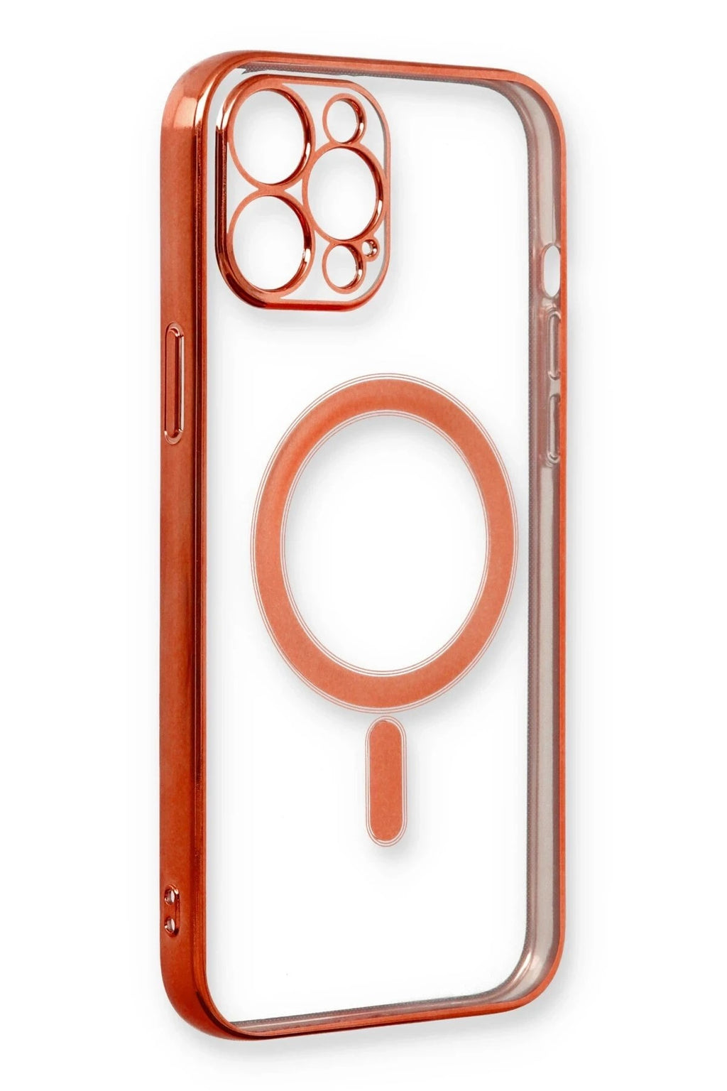 Mey İthalat® iPhone 12 Pro Kılıf Magneticsafe Lazer Silikon - Kırmızı