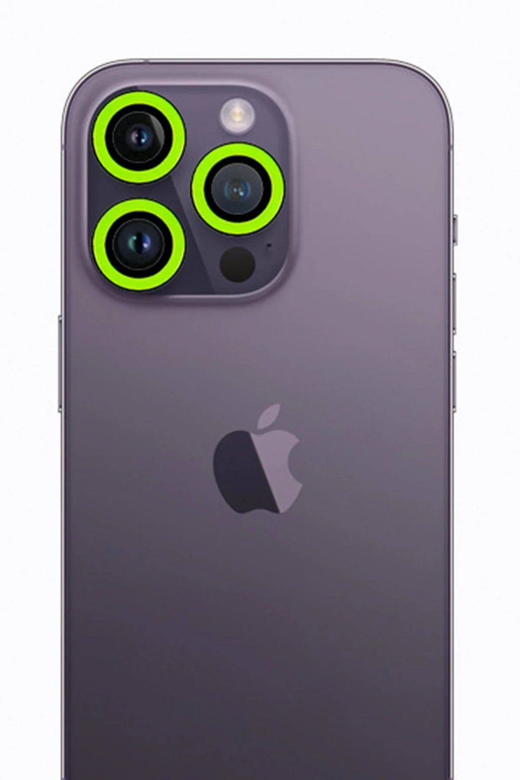 Mey İthalat® iPhone 12 Pro Max Neon Fosforlu Kamera Lens - Yeşil