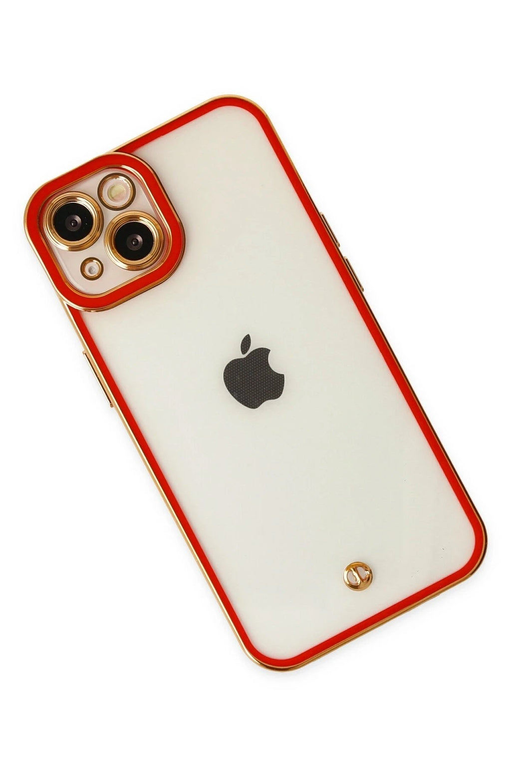 Mey İthalat® iPhone 14 Plus Kılıf Liva Lens Silikon - Kırmızı