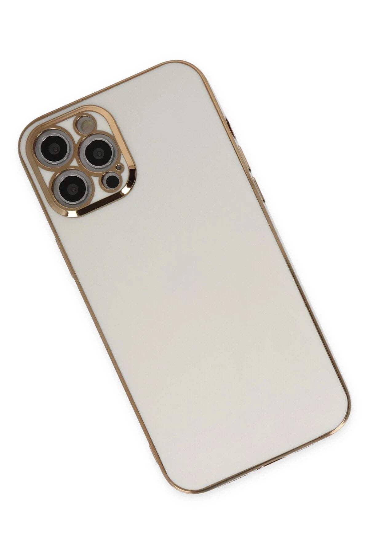Mey İthalat® iPhone 12 Pro Kılıf Volet Silikon - Beyaz
