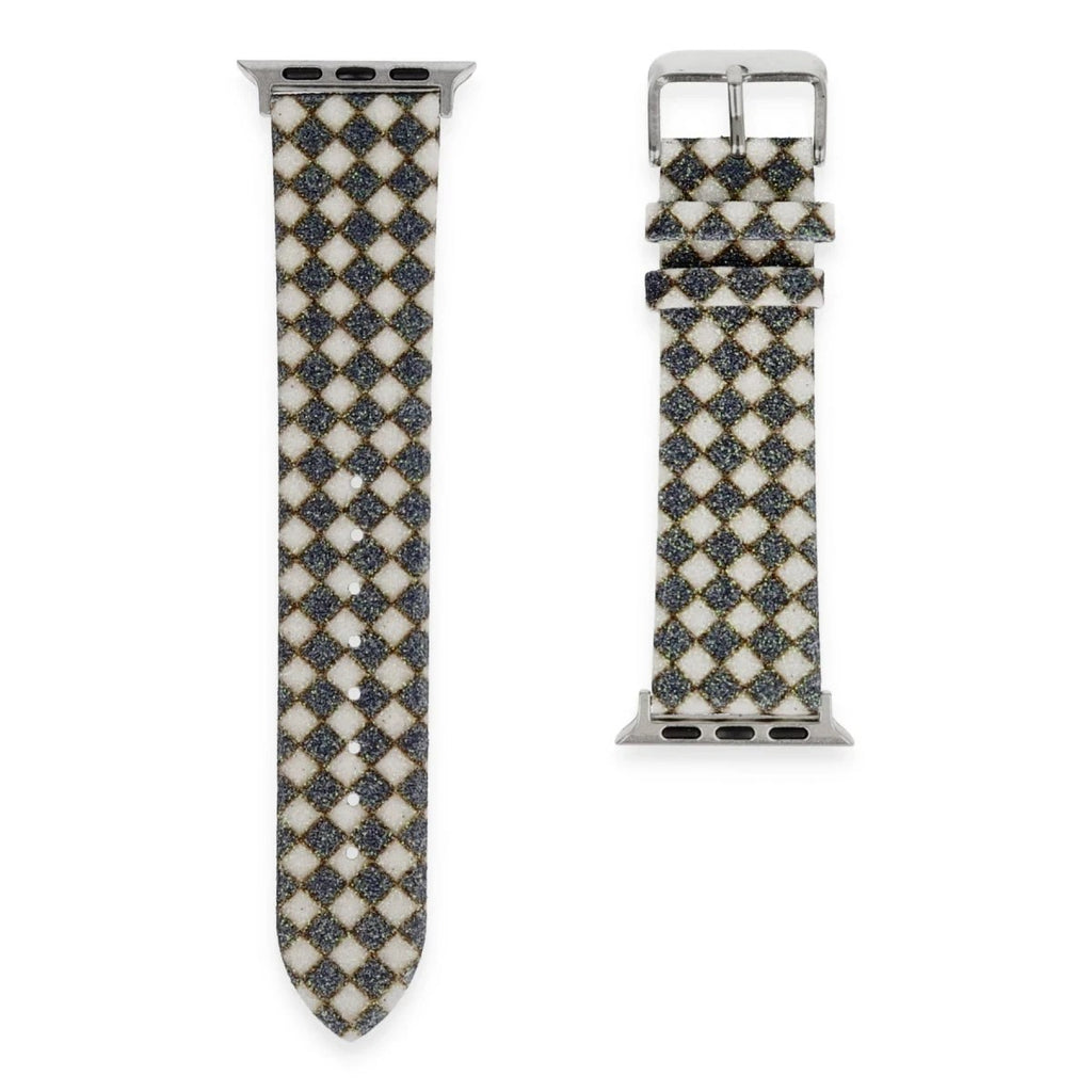 Mey İthalat® Watch 38mm Karo Motif Kordon - Siyah