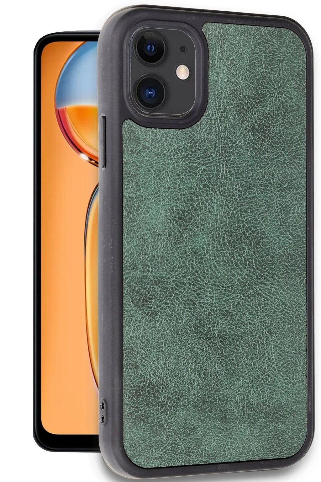 Mey İthalat® iPhone 11 Kılıf Aras Deri Kapak - Koyu Yeşil