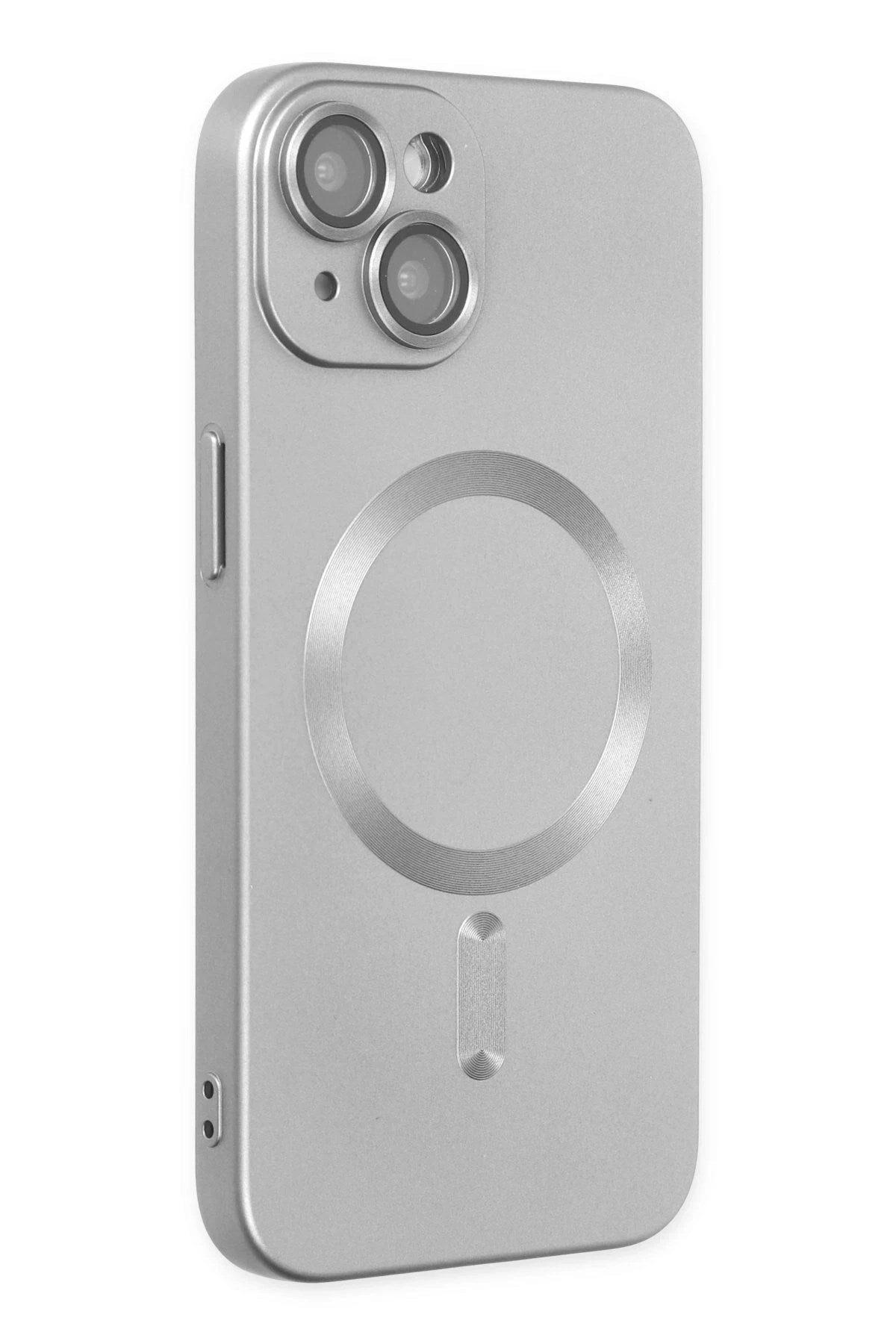 Mey İthalat® iPhone 14 Plus Kılıf Moshi Lens Magneticsafe Silikon - Gümüş