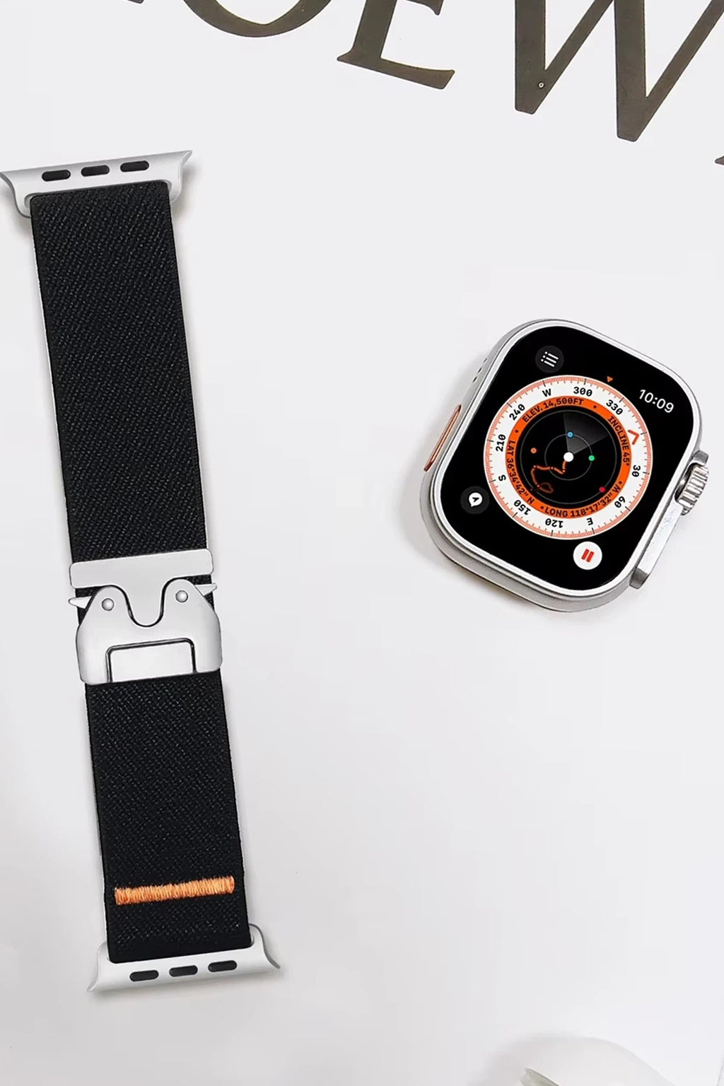 Mey İthalat® Watch 42mm Forest Kumaş Kordon - Siyah