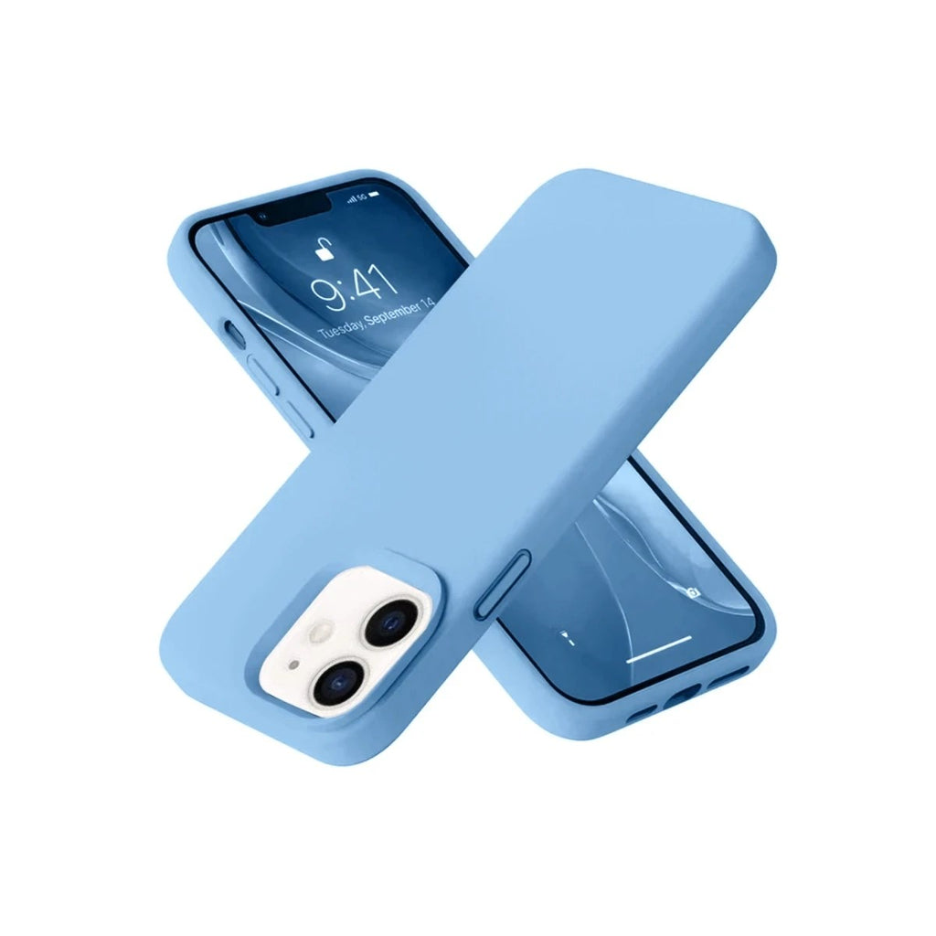 Mey İthalat® iPhone 12 Kılıf Nano içi Kadife Silikon - Mavi