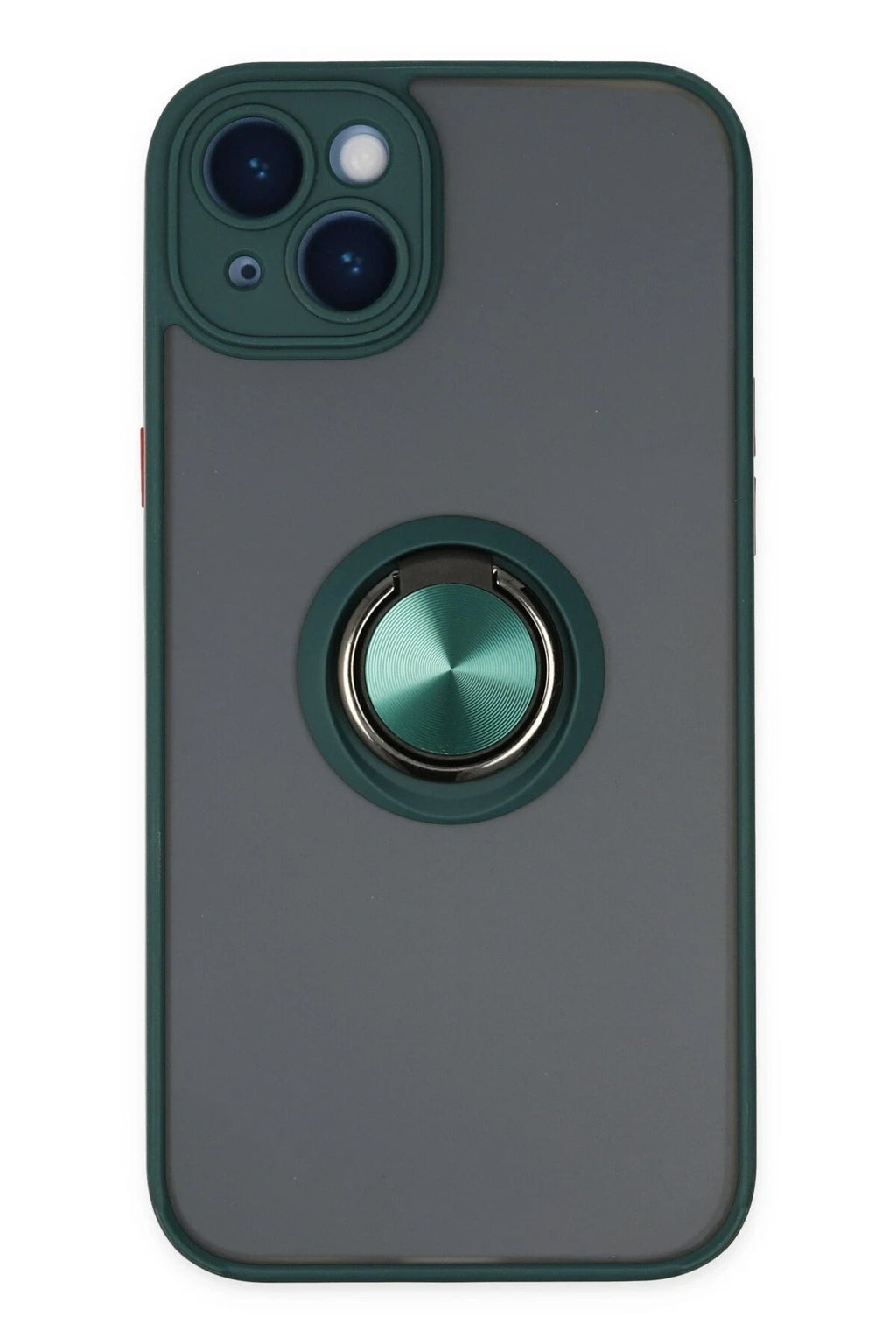 Mey İthalat® iPhone 14 Kılıf Montreal Yüzüklü Silikon Kapak - Yeşil