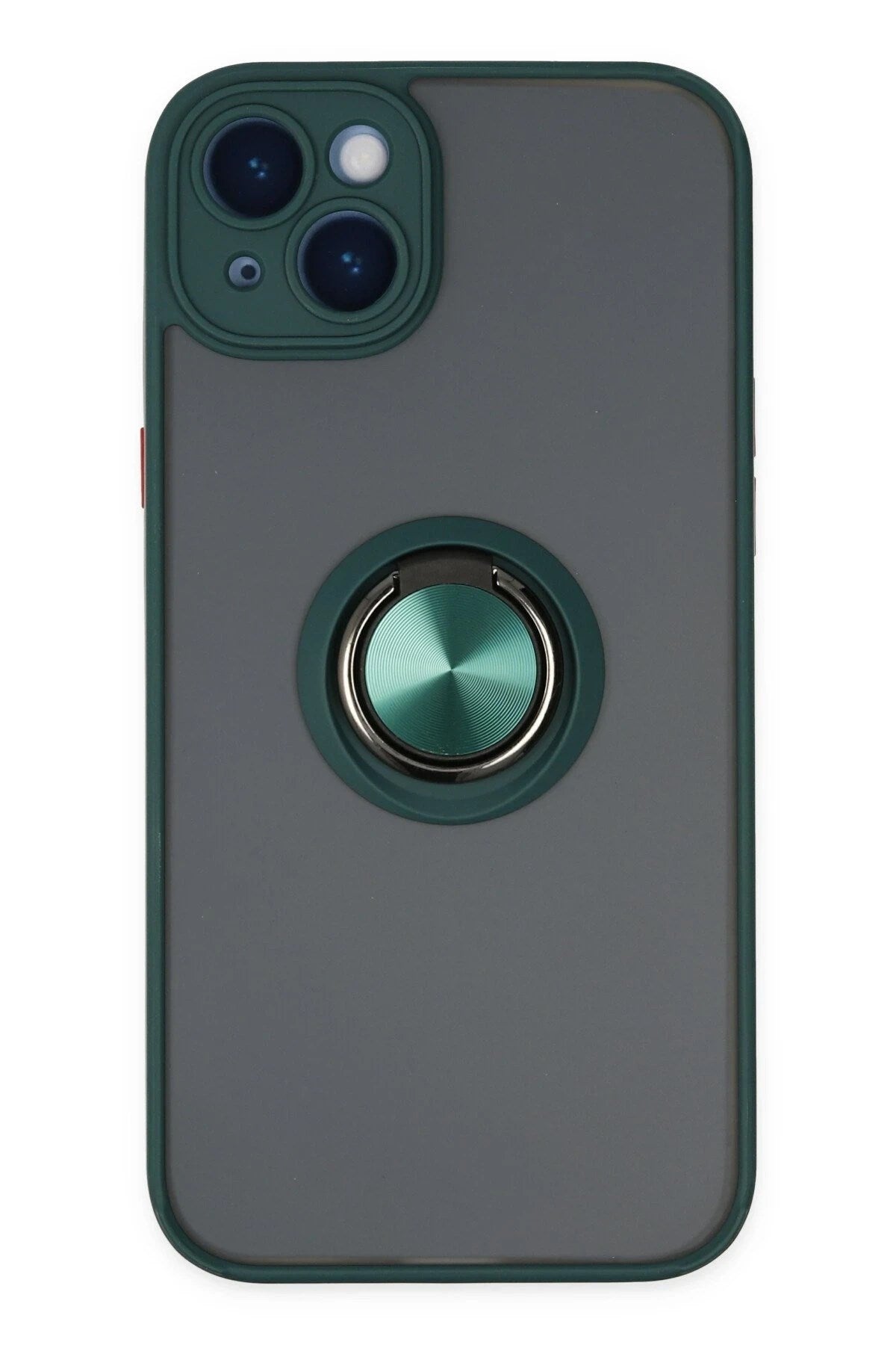 Mey İthalat® iPhone 14 Kılıf Montreal Yüzüklü Silikon Kapak - Yeşil