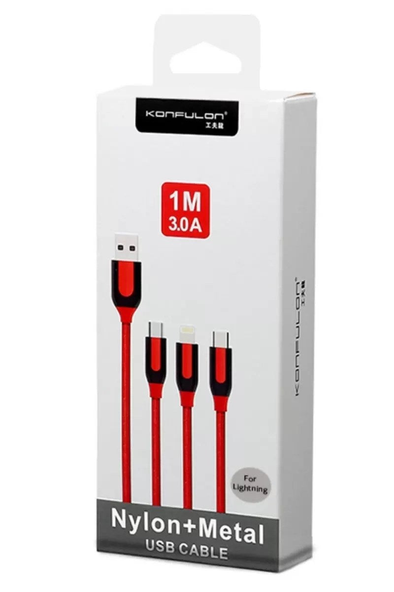 Mey İthalat® S51 Lightning Kablo iphone Uyumlu 1M 3A - Siyah