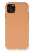 Mey İthalat® iPhone 11 Pro Max Kılıf Nano içi Kadife Silikon - Mat Turuncu