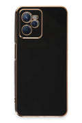 Mey İthalat® Realme C35 Kılıf Volet Silikon - Siyah