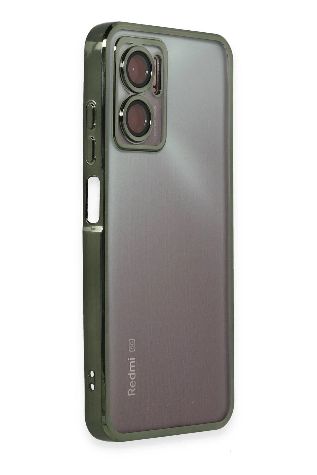 Mey İthalat® Redmi 10 5G Kılıf Lensli Silikon - Yeşil