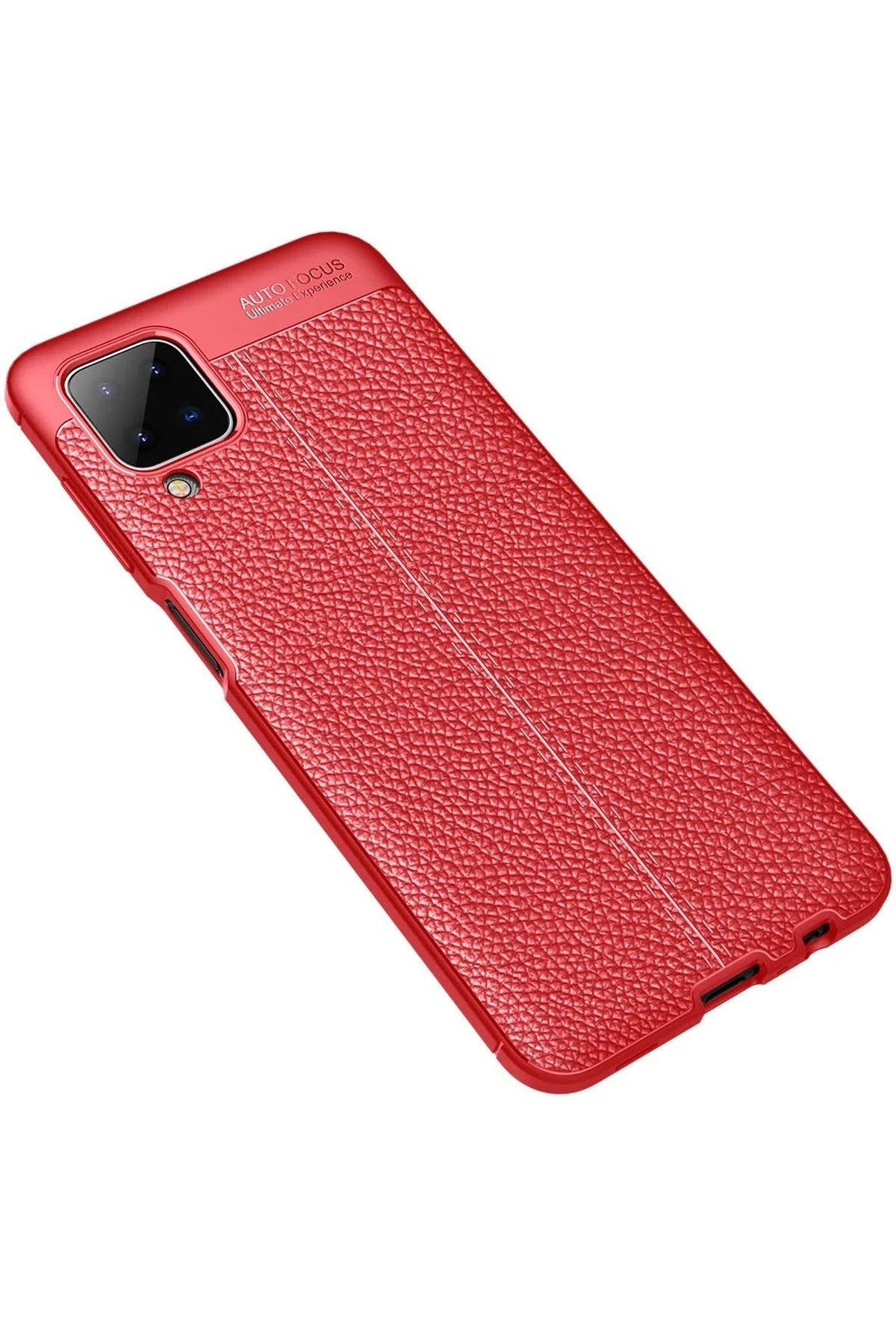 Mey İthalat® Samsung Galaxy A12 Kılıf Auto Focus Kapak - Kırmızı