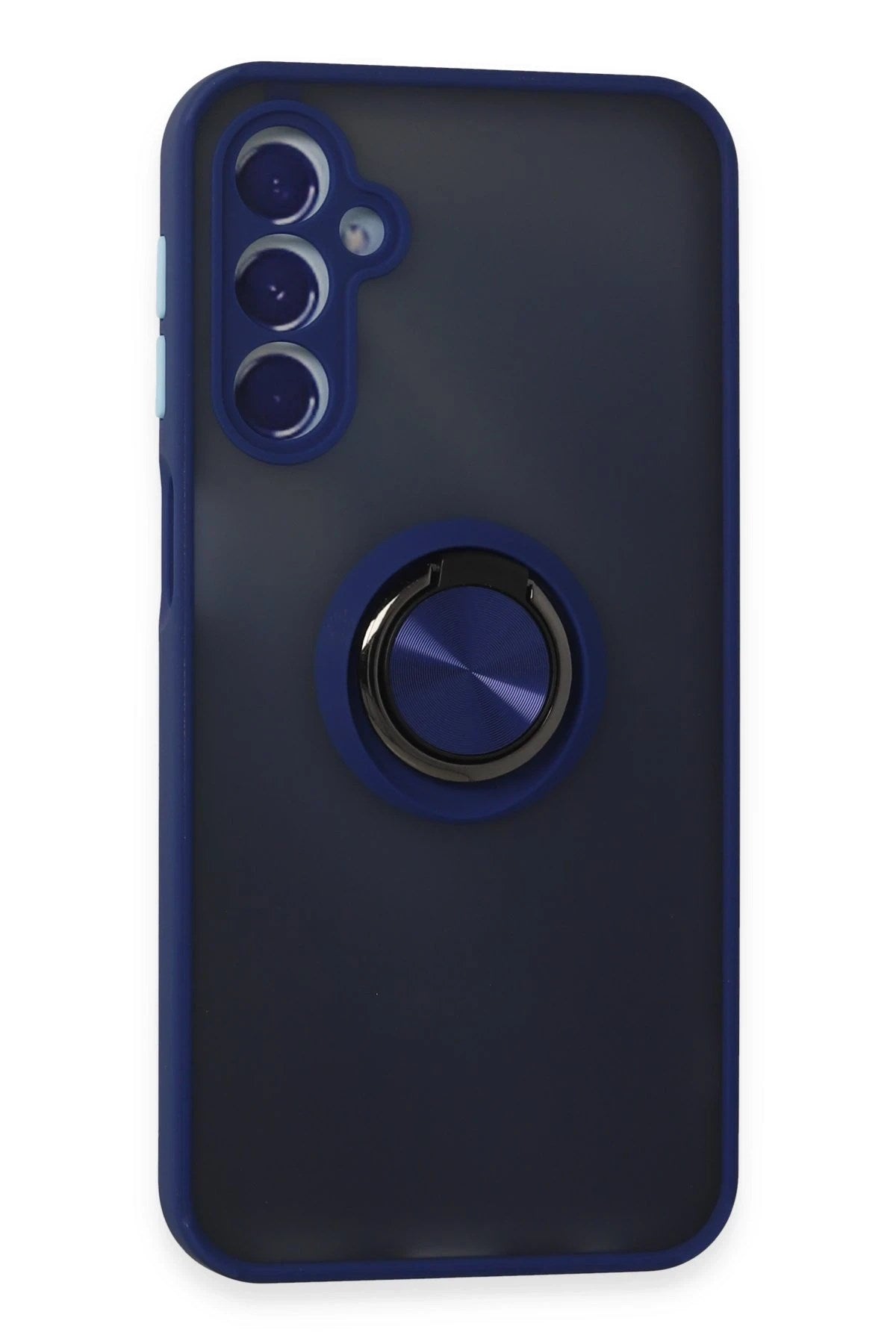 Mey İthalat® Samsung Galaxy M34 5G Kılıf Montreal Yüzüklü Silikon Kapak - Lacivert