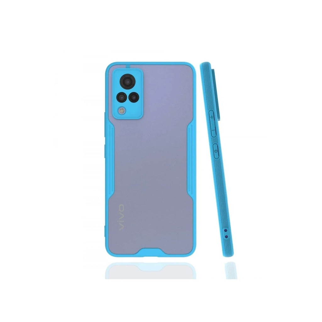 Mey İthalat® Vivo V21 Kılıf Platin Silikon - Mavi