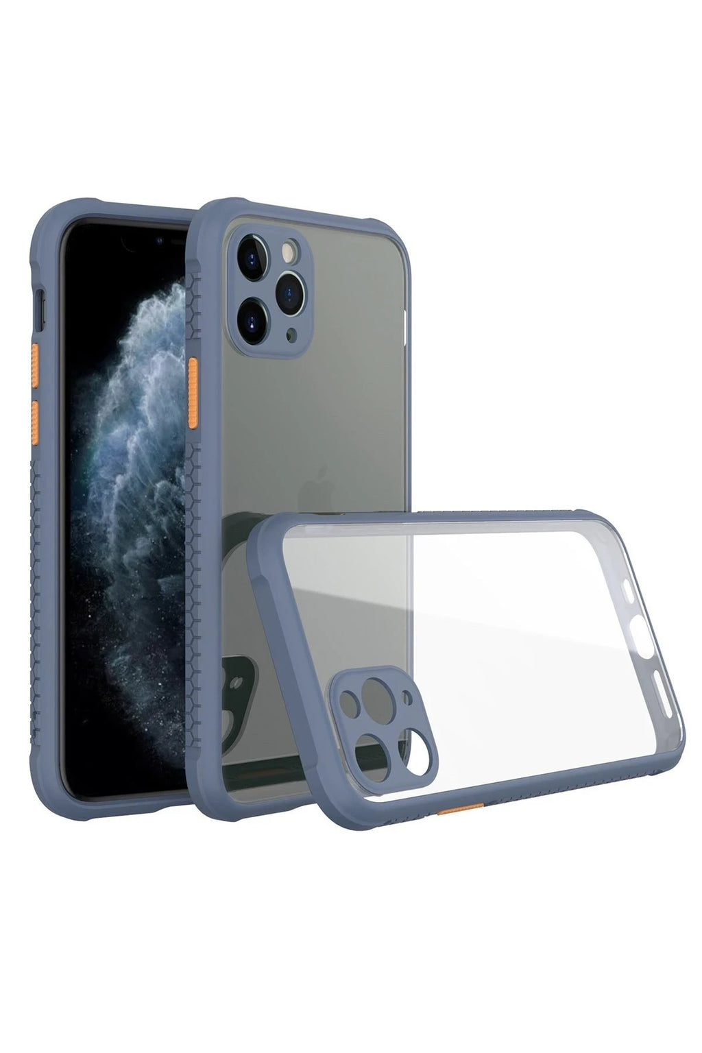Mey İthalat® iPhone 11 Pro Max Kılıf Miami Şeffaf Silikon - Gri