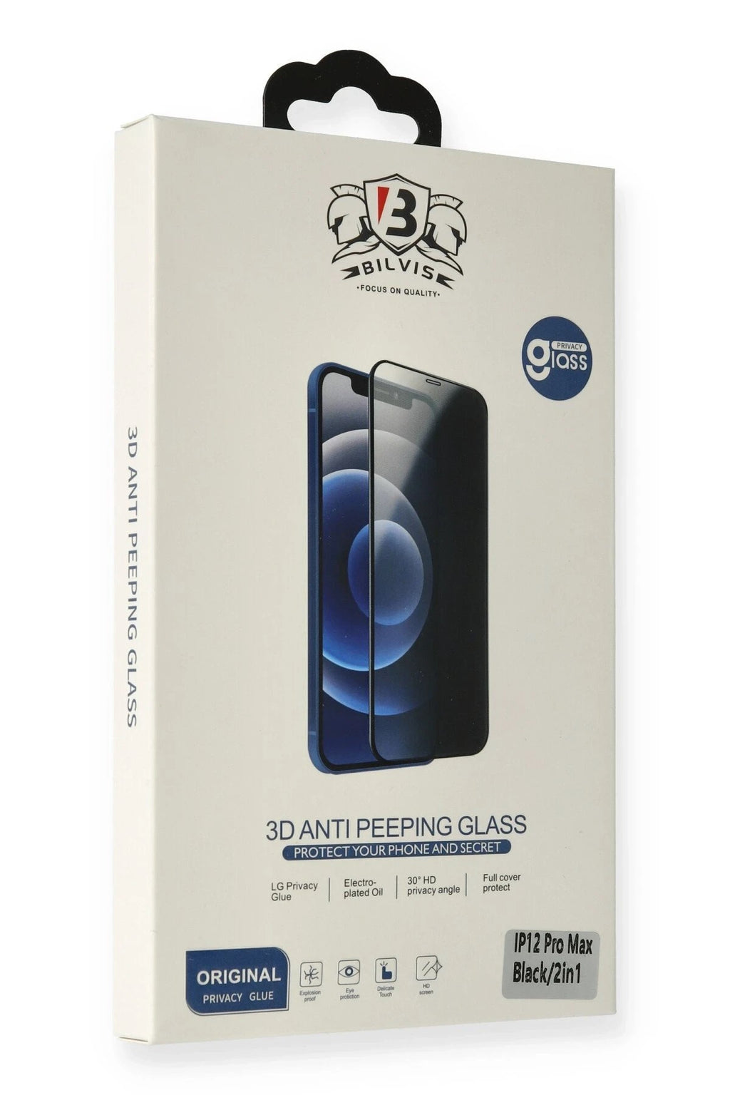 Mey İthalat® iPhone 6 Bilvis Hayalet Cam Ekran Koruyucu - Siyah