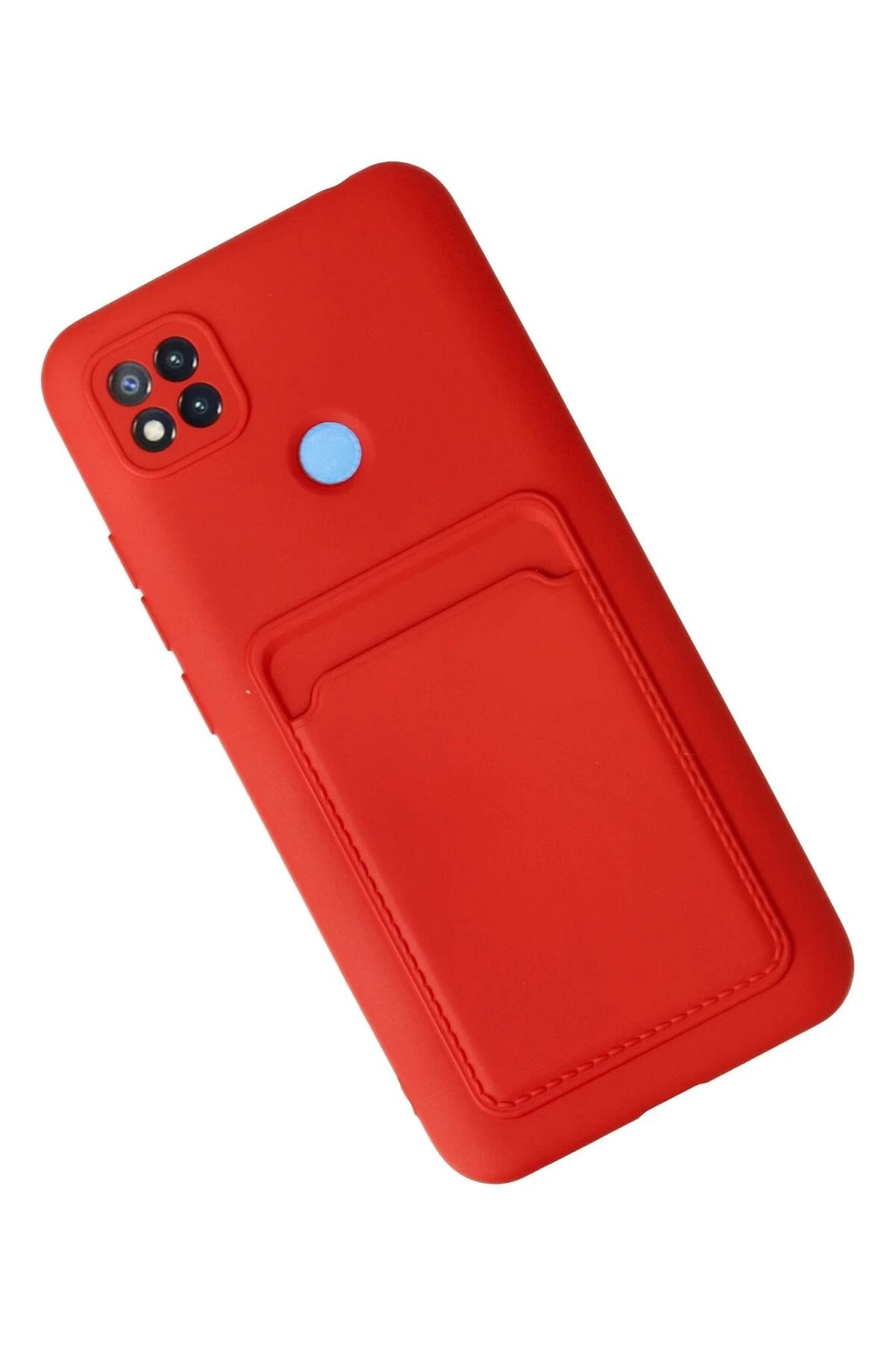 Mey İthalat® Redmi 9C Kılıf Kelvin Kartvizitli Silikon - Kırmızı