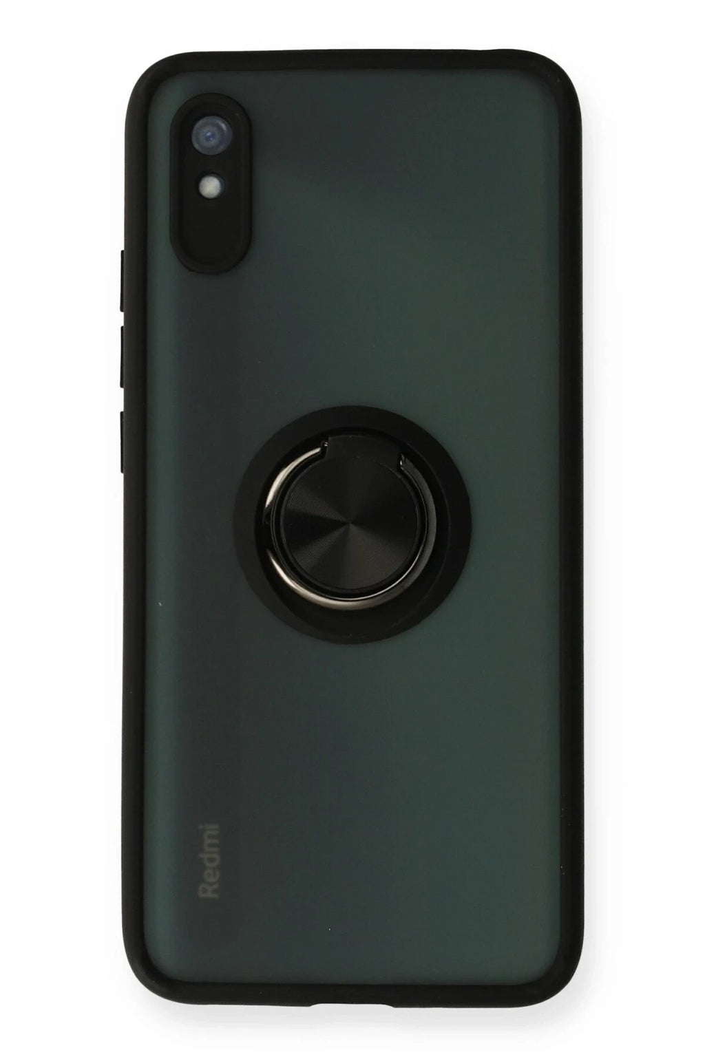 Mey İthalat® Redmi 9A Kılıf Montreal Yüzüklü Silikon Kapak - Siyah
