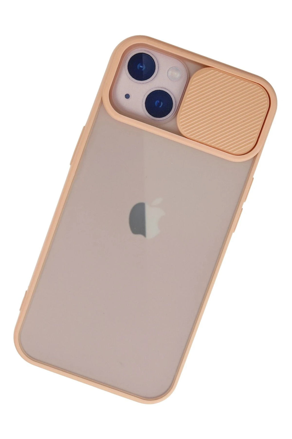 Mey İthalat® iPhone 13 Kılıf Palm Buzlu Kamera Sürgülü Silikon - Pembe