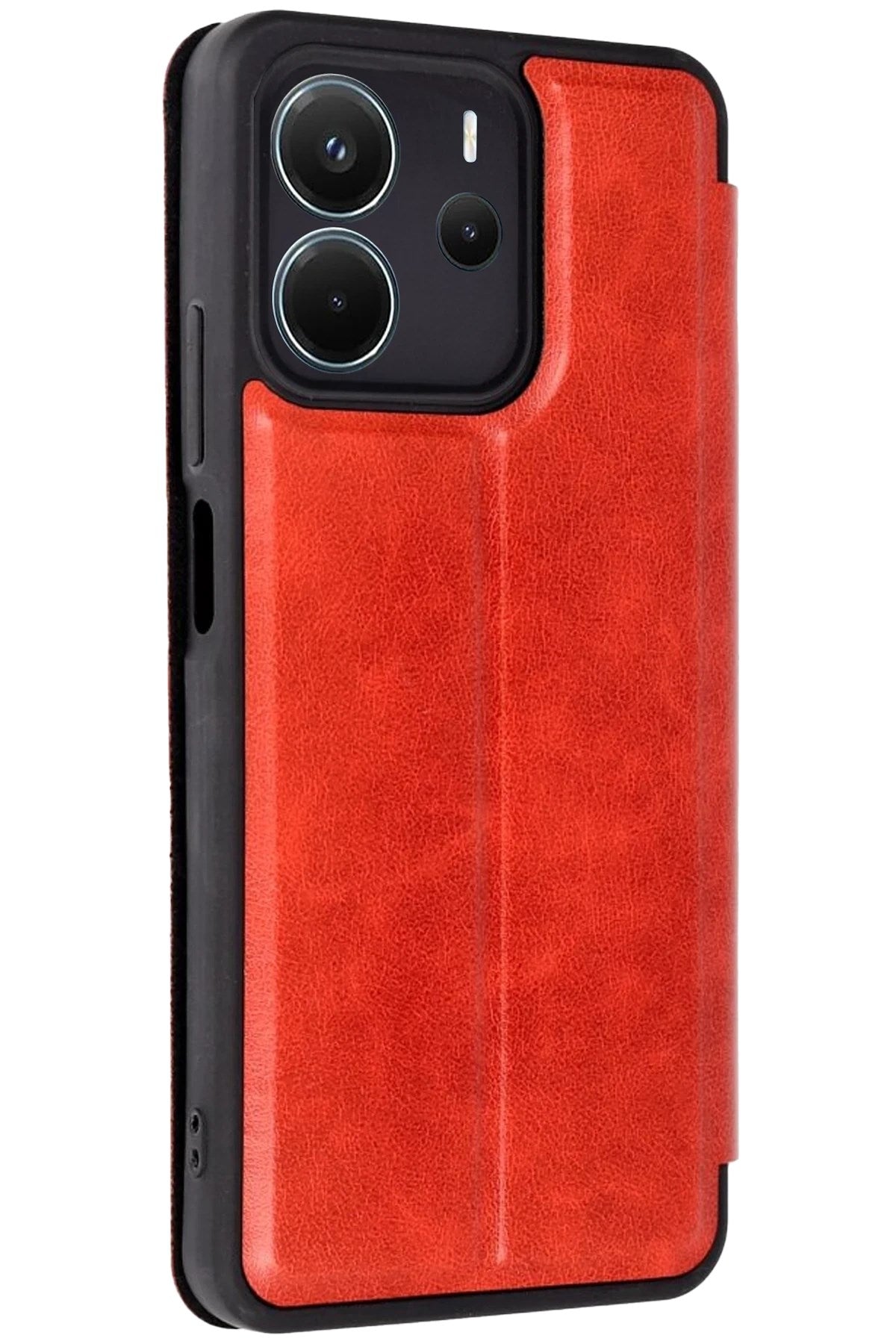Mey İthalat® Redmi Note 14 4G Kılıf Flip Cover - Kırmızı