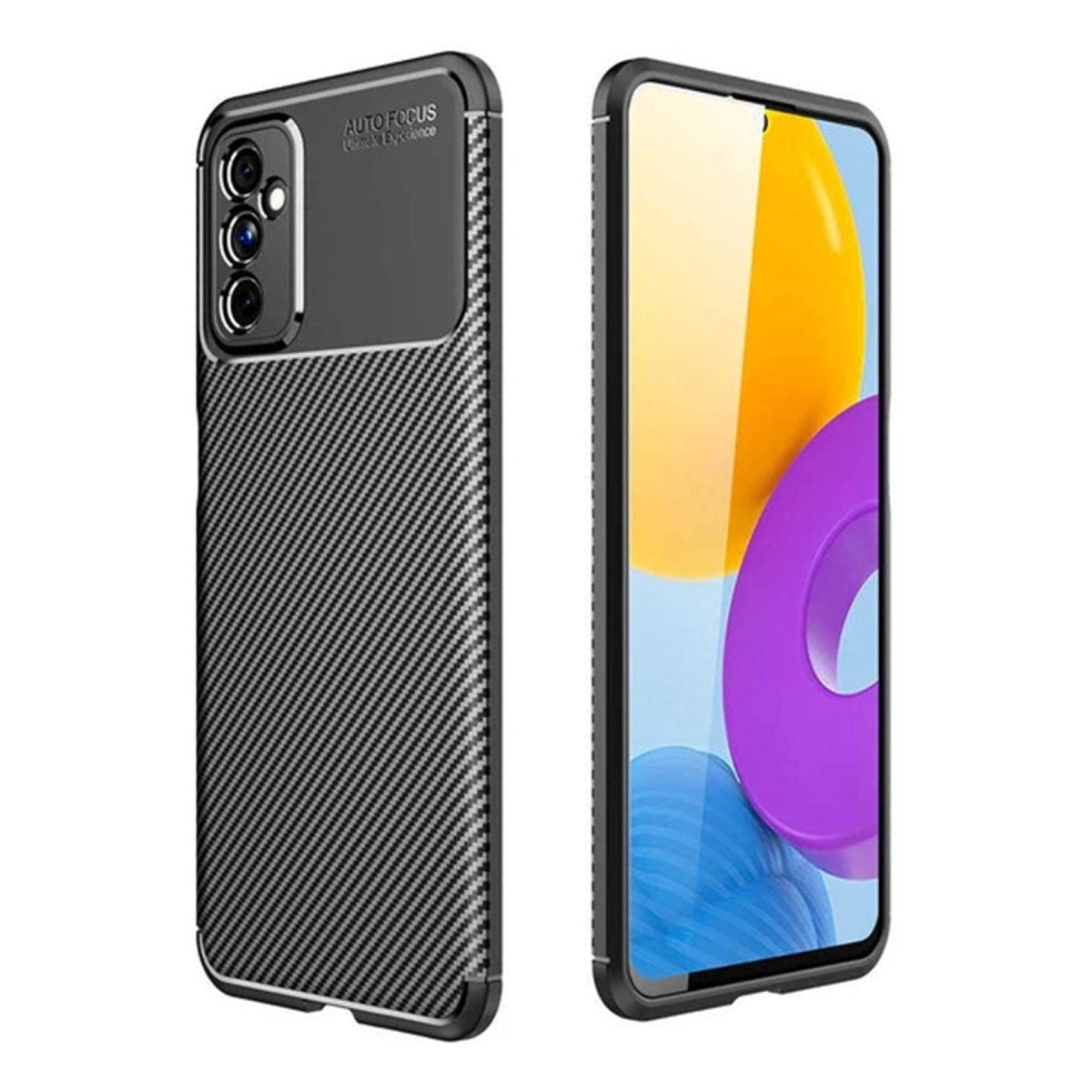 Mey İthalat® Samsung Galaxy M52 5G Kılıf Auto Focus Karbon Kapak - Siyah