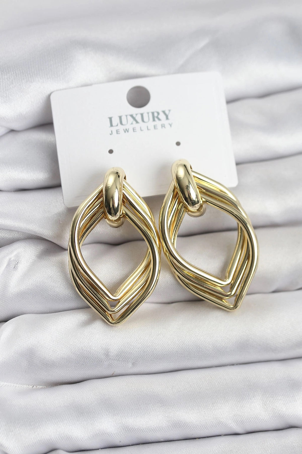 Mey İthalat® Vintage Gold Renk Pirinç Kadın Küpe