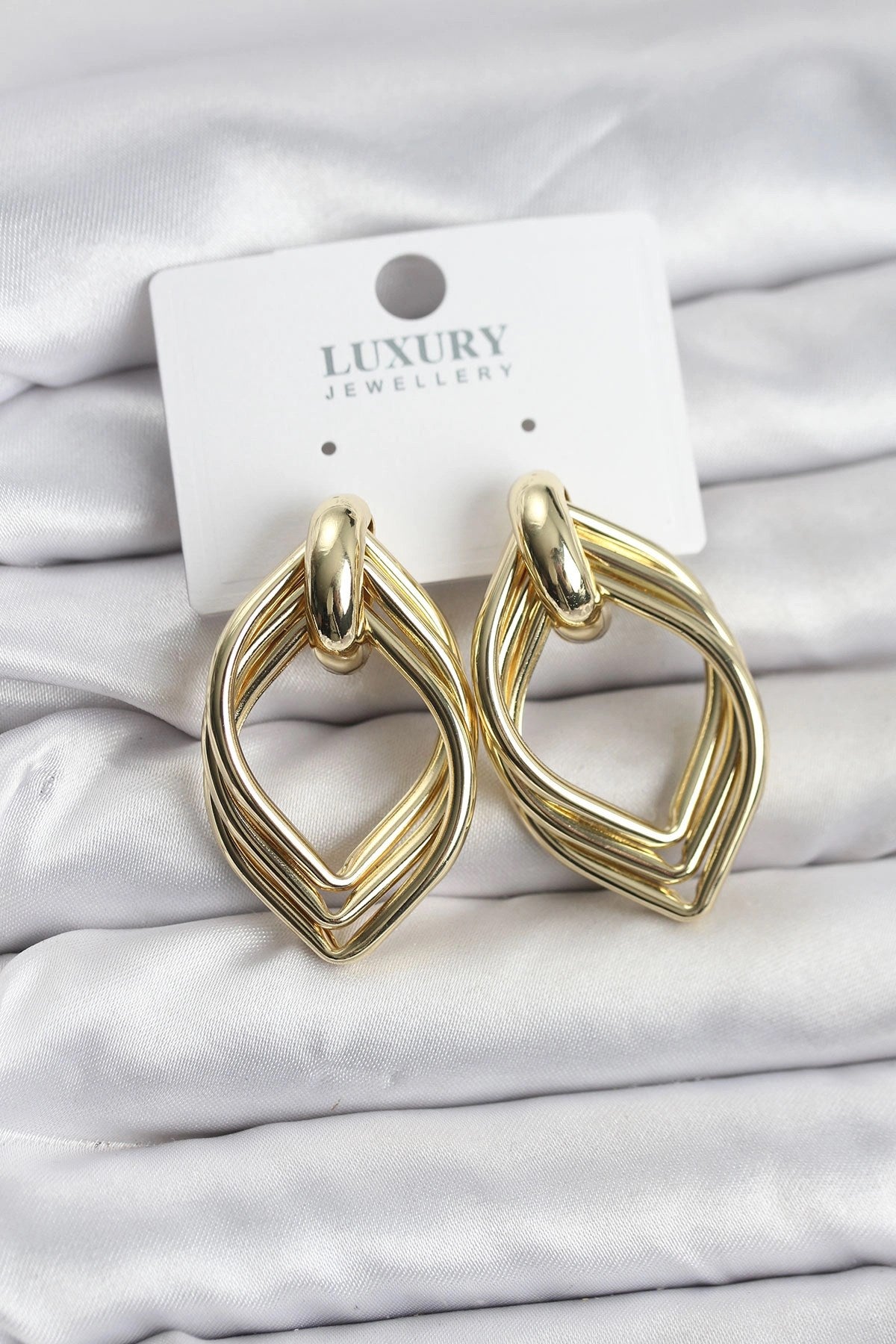 Mey İthalat® Vintage Gold Renk Pirinç Kadın Küpe