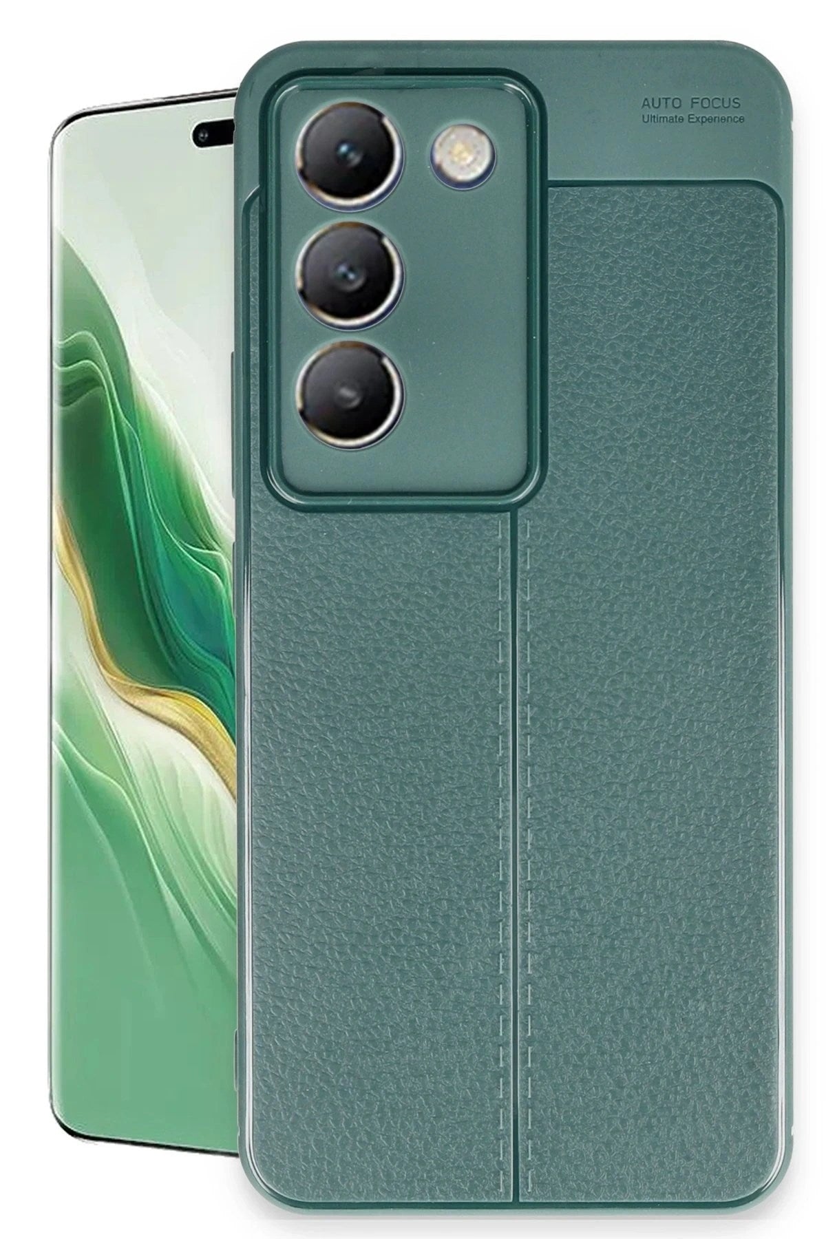 Mey İthalat® Vivo V30 Lite 4G Kılıf Auto Focus Kapak - Koyu Yeşil