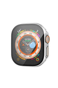Mey İthalat® Watch Ultra 49mm Legend Camlı Kasa Ekran Koruyucu - Gümüş