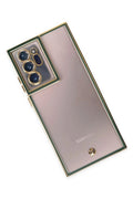Mey İthalat® Samsung Galaxy Note 20 Ultra Kılıf Liva Lens Silikon - Yeşil