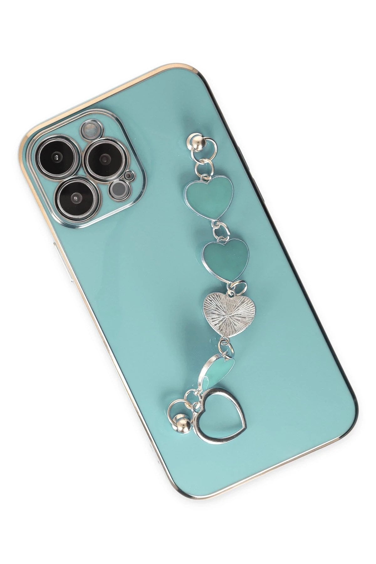 Mey İthalat® iPhone 13 Pro Max Kılıf Esila Silikon - Su Yeşili