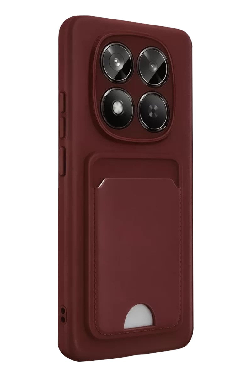 Mey İthalat® Redmi Note 15 4G Kelvin Kartvizitli Silikon - Bordo